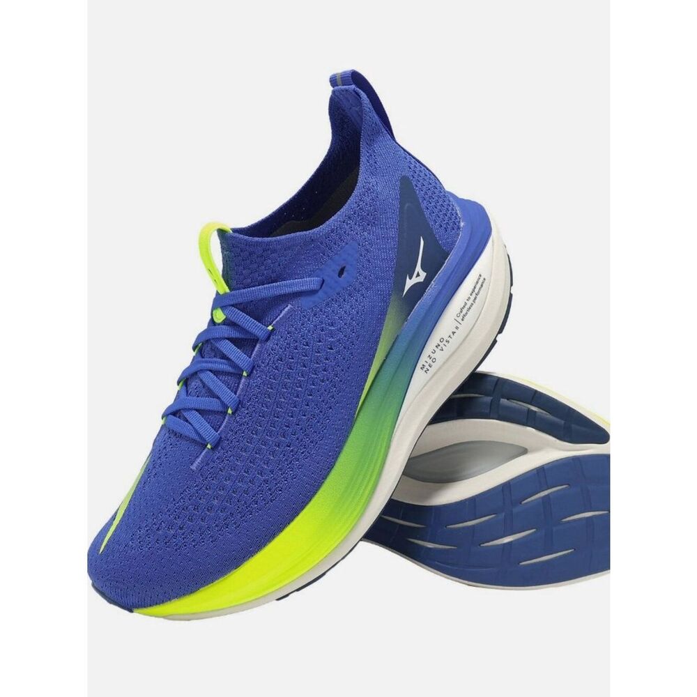 Mizuno Neo Vista 2 Blue Green Men Road Running Jogging Shoes J1GC2534-51 SZ 13
